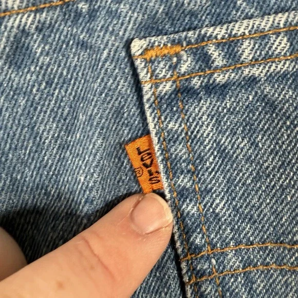 Vintage Levi's Orange Tab Jeans Womens 30 (Fits 28x32) Blue Straight Leg Denim‎ - Picture 6 of 16